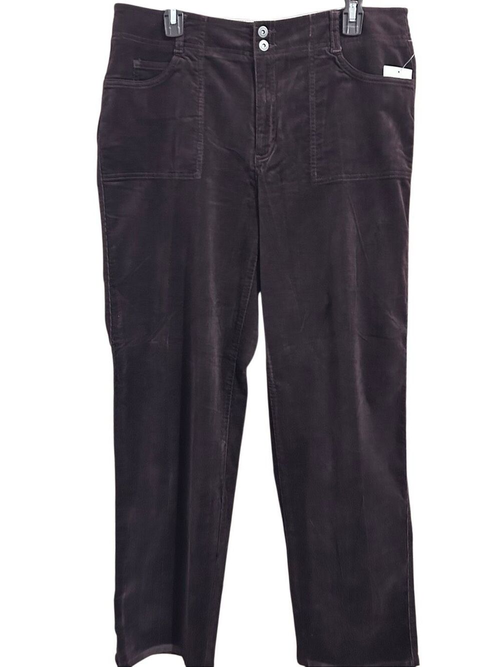 Liz Claiborne Lizwear Jeans Brown Corduroy Pants Stretch Size 16 NWT